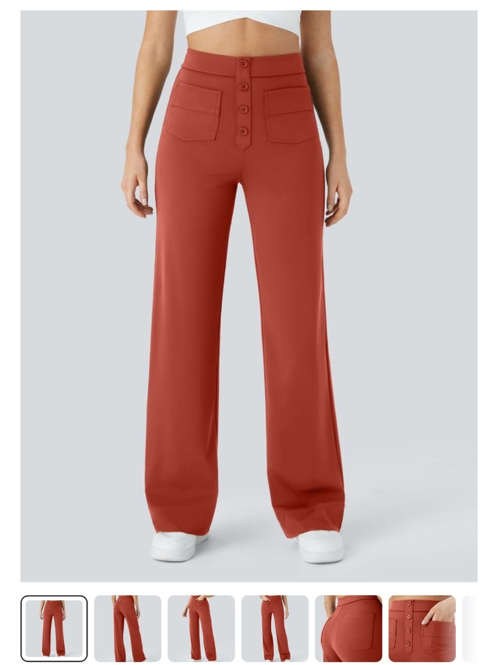 HALARA NWOT DayStretch High Waisted Straight Leg Pants Cinnabar Small Tall